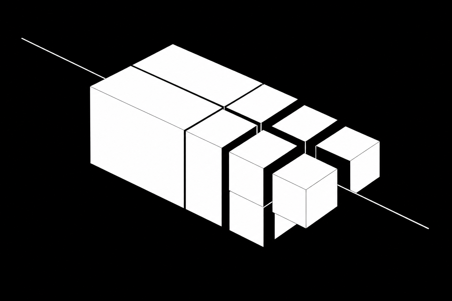 An illustration of a large table being neatly partitioned into smaller segments.