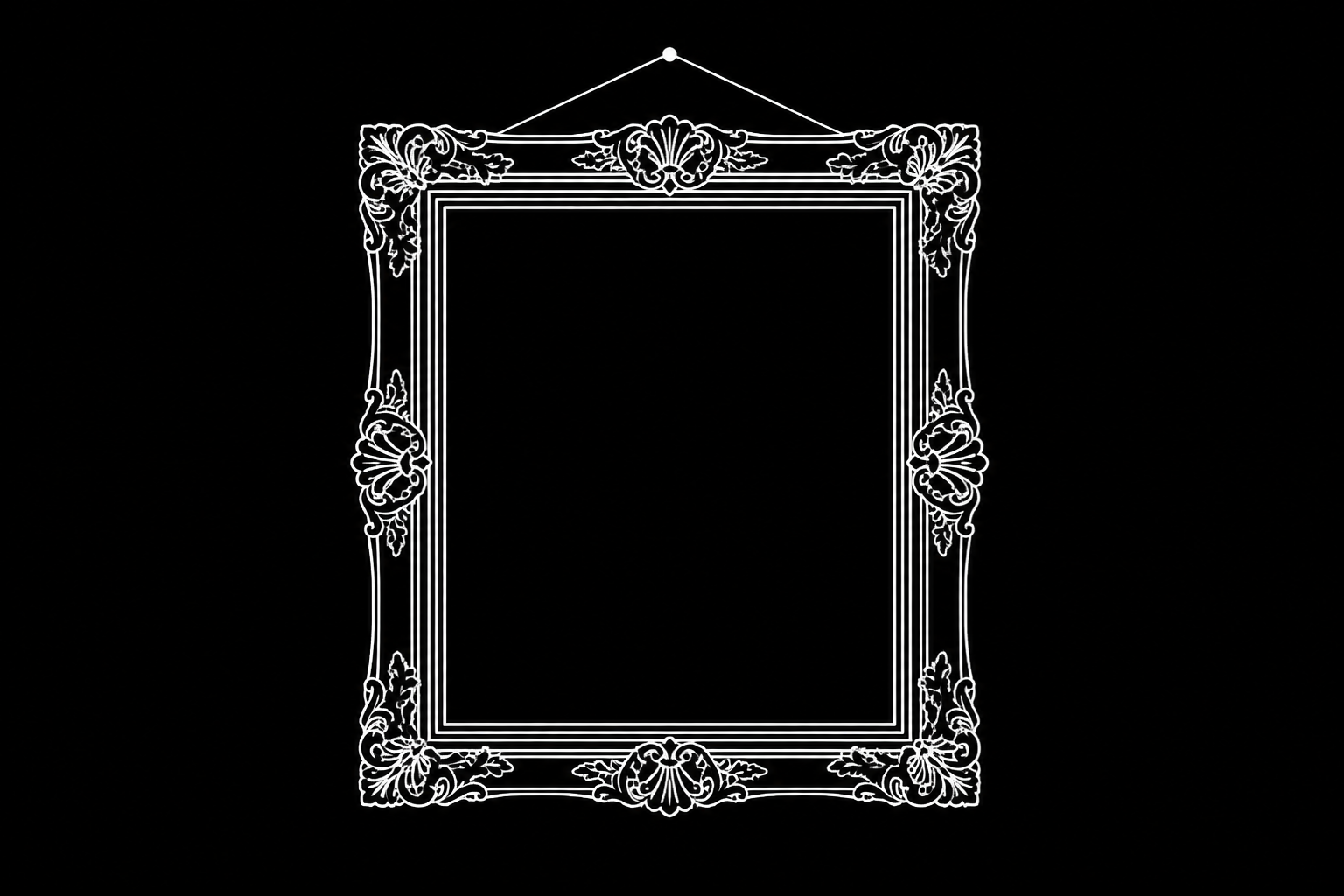 An empty, ornate picture frame symbolizing an expensive BI tool with no value.
